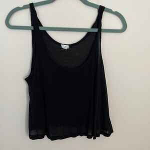 GARAGE l Black Cropped Spaghetti Strap Top